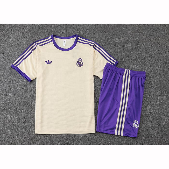 Chandal del Real Madrid Manga Corta 25-26 Amarillo - Pantalon Corto